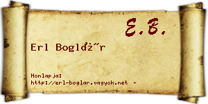 Erl Boglár névjegykártya